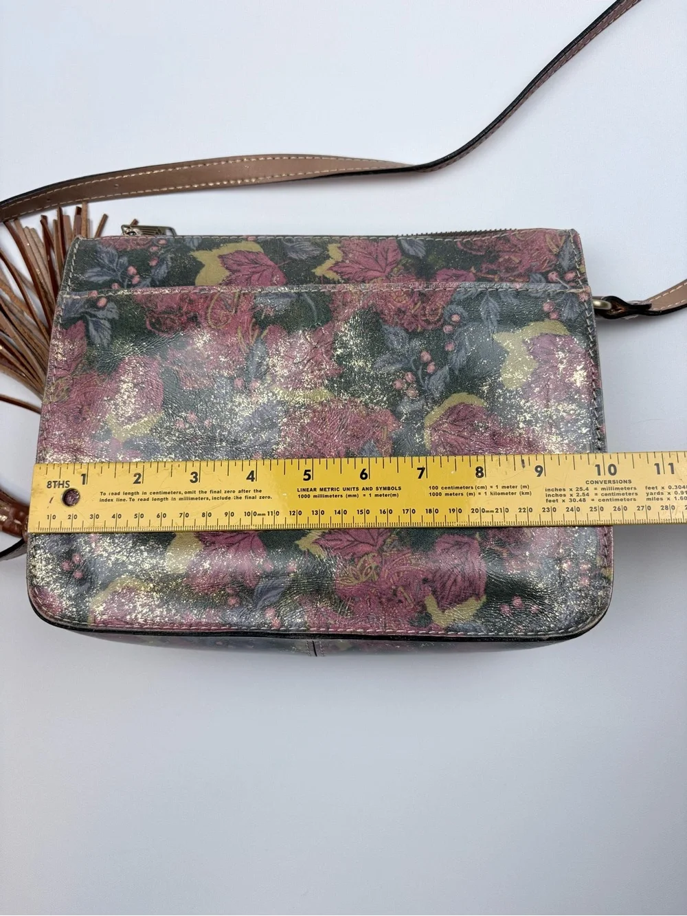 Patricia Nash Floral Leather Crossbody Shoulder Bag Purse